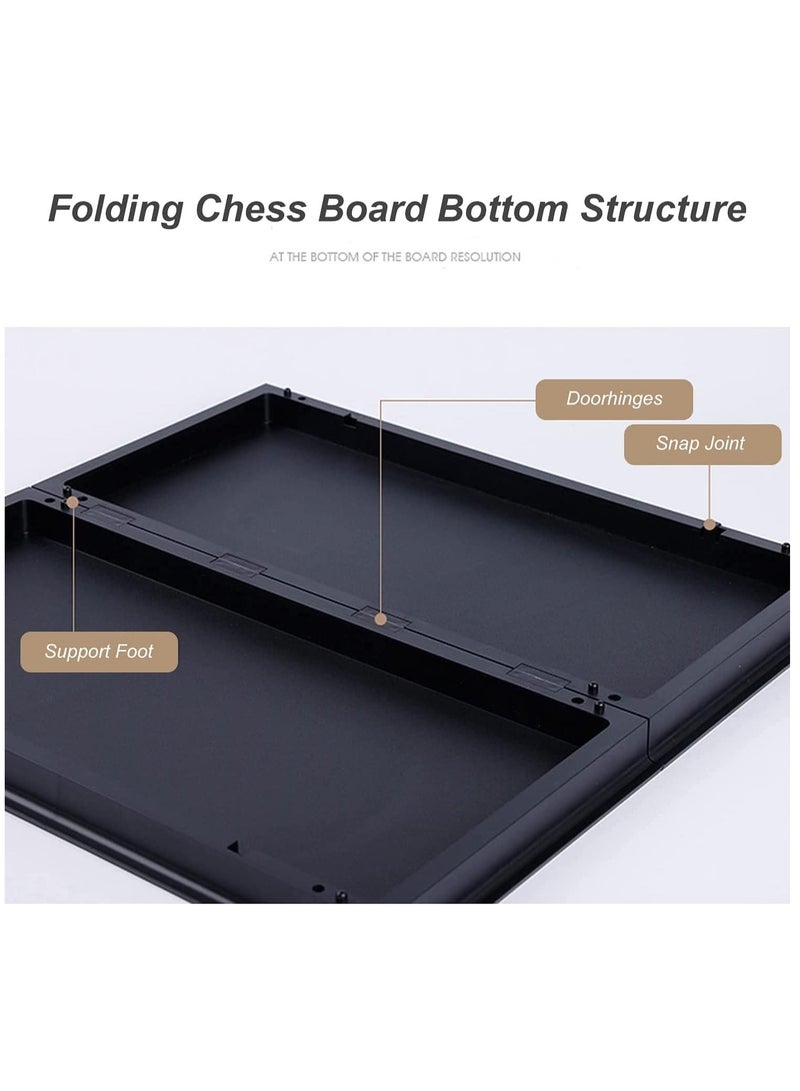 يلا جوي مجموعة شطرنج مغناطيسية ، مجموعة شطرنج سفر قابلة للطي مع قطع الشطرنج الفضية الذهبية ، ألعاب الشطرنج الكلاسيكية للأطفال والكبار (25 × 25 × 2 سم) - Image 3