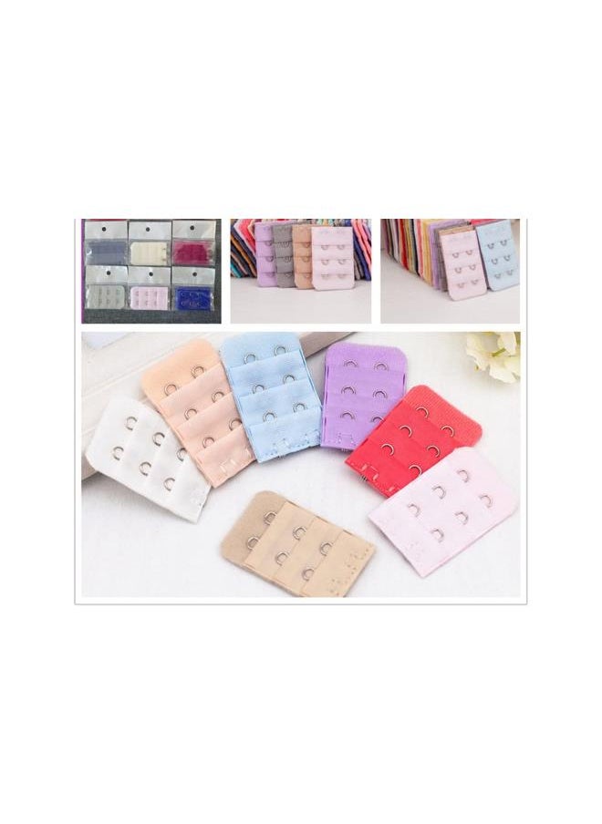silvercnc - PULABO Bra Extenders Women Bra Extension Hooks 2 Hook 3 Row Back Extension Bra Buckle Women Lingerie Bra Accessories Random Color Creative and Exquisite Popular - Image 1