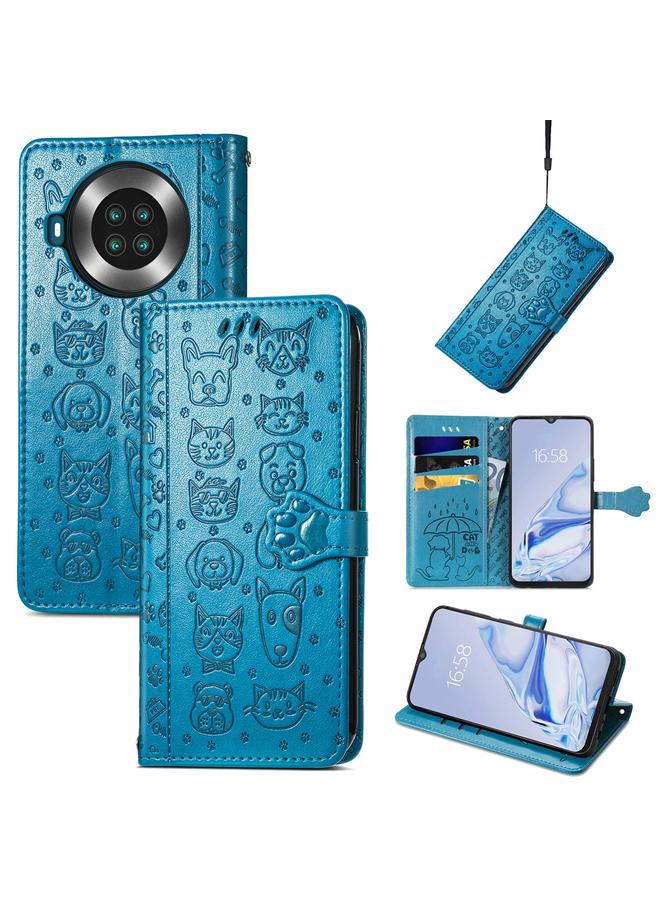 S-TOP Case For CUBOT Note 20 Lovely Cat and Dog Embossing Pattern Horizontal Flip Leather Case , with Holder & Card Slots & Wallet & Cartoon Clasp & Lanyard - Image 1