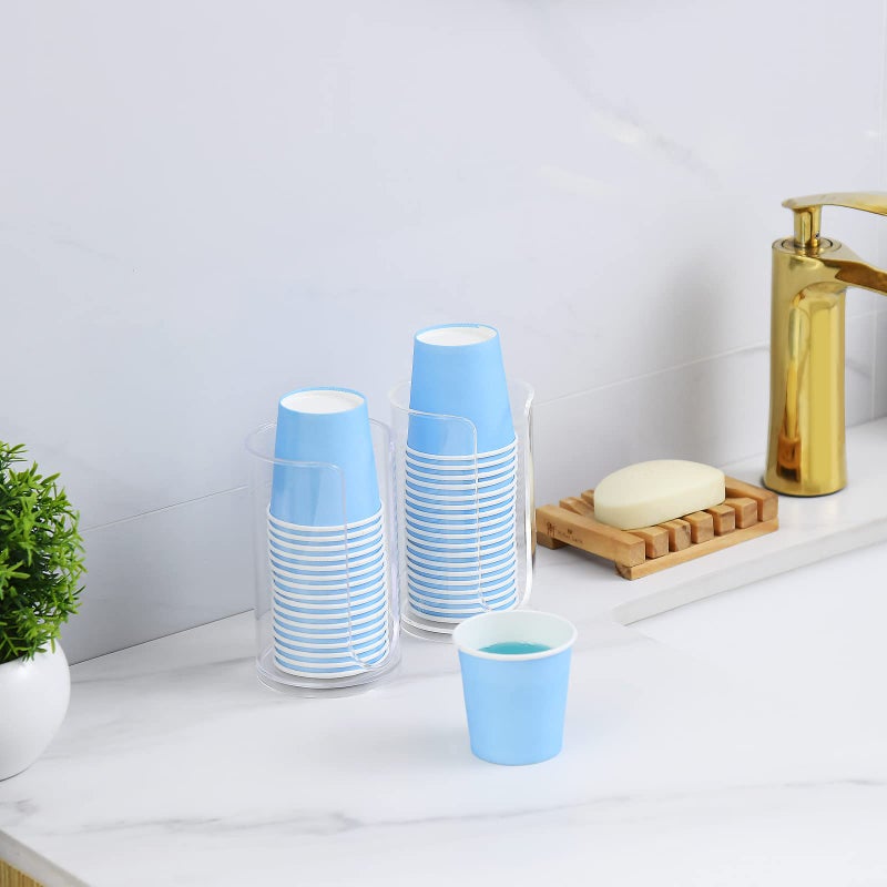 VITVITI 30 PACK Bathroom Mouthwash Cups  Disposable 3.7 OZ Coffee Paper Cup  Small Cup for Mouth Wash/Hot Cold Beverages Liquid/Tea  Blue - Image 5
