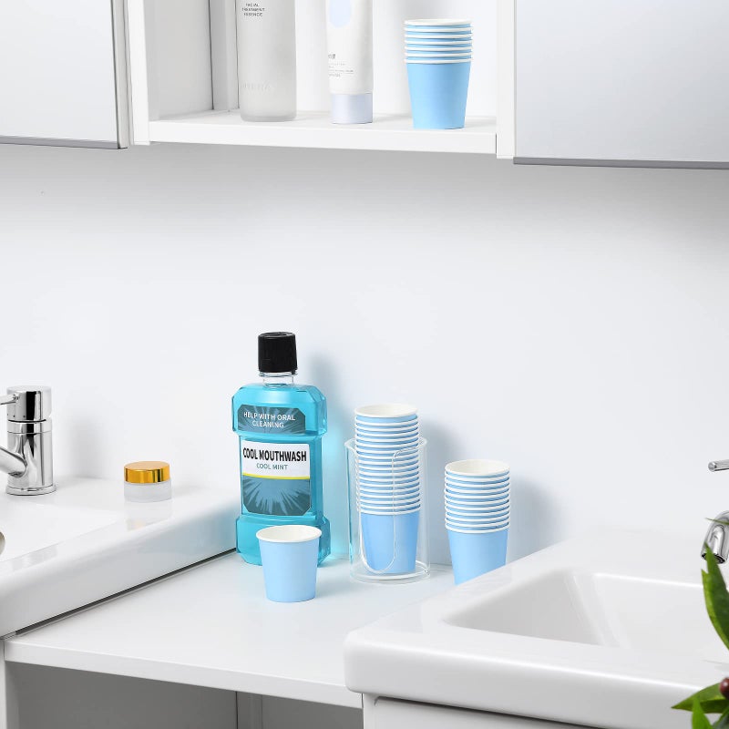VITVITI 30 PACK Bathroom Mouthwash Cups  Disposable 3.7 OZ Coffee Paper Cup  Small Cup for Mouth Wash/Hot Cold Beverages Liquid/Tea  Blue - Image 3