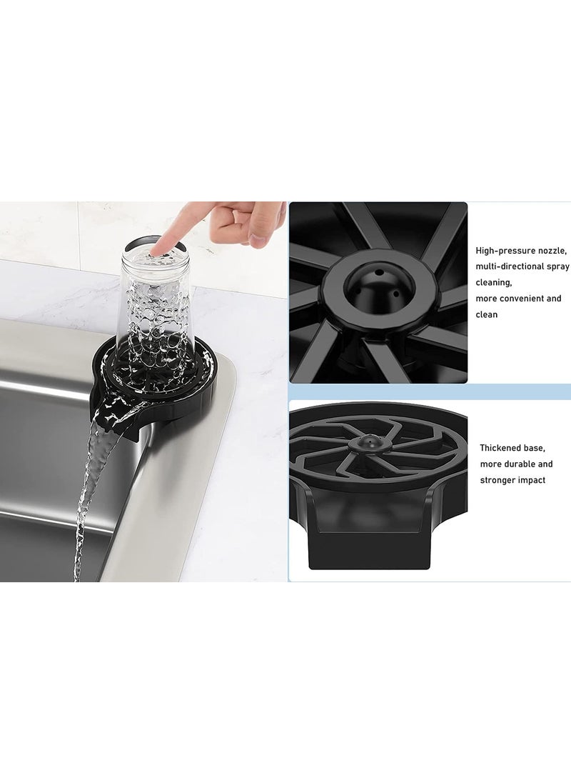 CHARITRA ENTERPRISE CHARITRA ENTERPRISE Glass Rinser for Kitchen Sink Accessories Cup Washer Sink Bottle Cleaner Sink Attachment Glass Washer  - Image 5