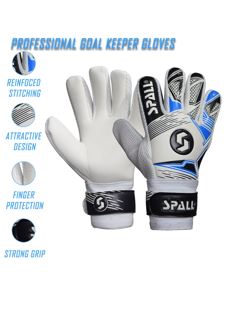 سبال قفازات حارس مرمى كرة القدم، قفازات احترافية غير قابلة للانزلاق لحارس المرمى، مع قبضة قوية وحماية، مسامية ومقاومة للاهتراء وقفازات حارس المرمى الواقية للشباب والكبار - Image 2