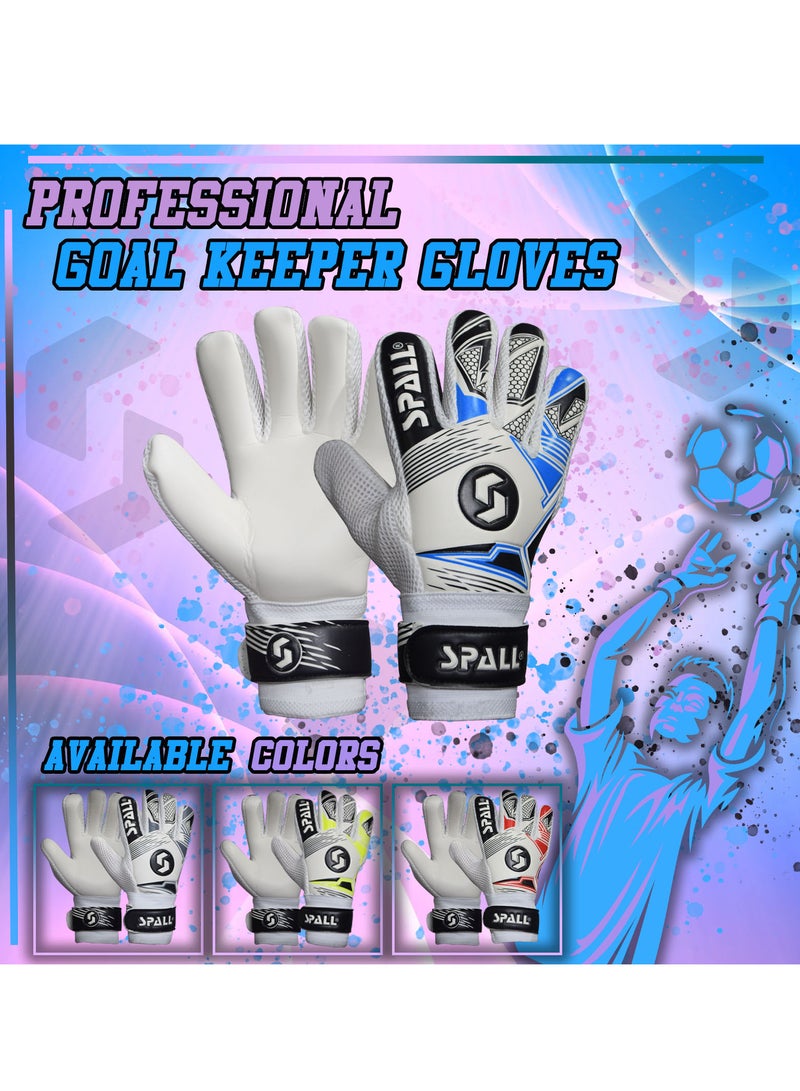 سبال قفازات حارس مرمى كرة القدم، قفازات احترافية غير قابلة للانزلاق لحارس المرمى، مع قبضة قوية وحماية، مسامية ومقاومة للاهتراء وقفازات حارس المرمى الواقية للشباب والكبار - Image 3