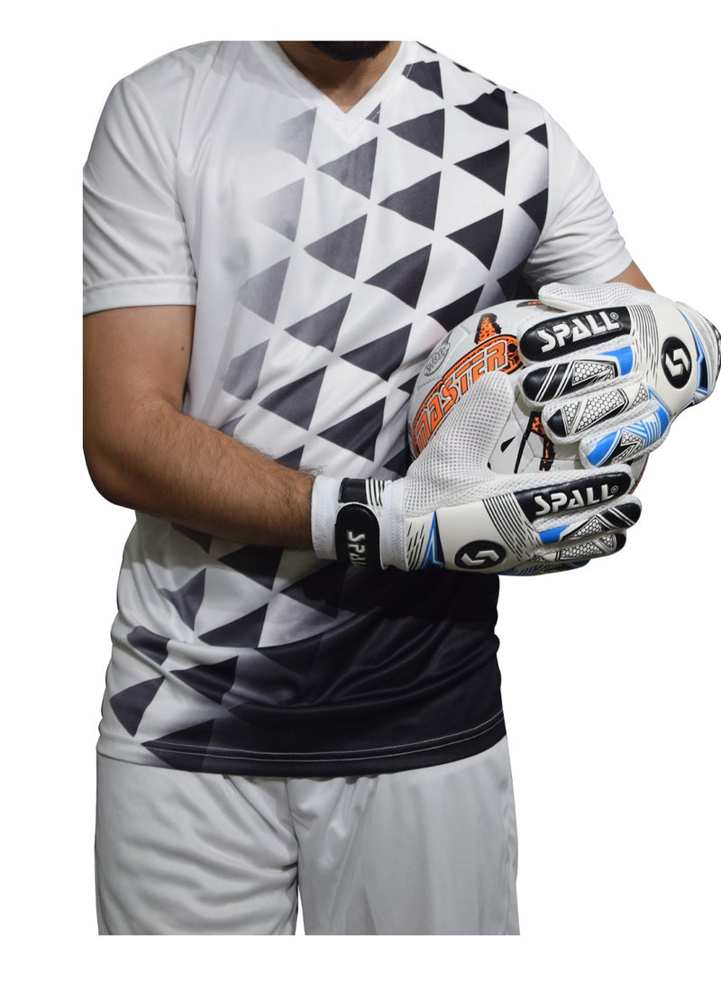 سبال قفازات حارس مرمى كرة القدم، قفازات احترافية غير قابلة للانزلاق لحارس المرمى، مع قبضة قوية وحماية، مسامية ومقاومة للاهتراء وقفازات حارس المرمى الواقية للشباب والكبار - Image 4