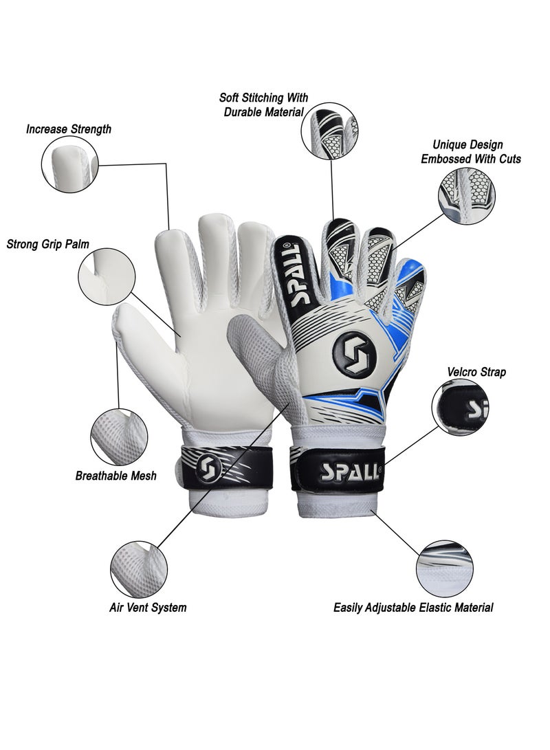سبال قفازات حارس مرمى كرة القدم، قفازات احترافية غير قابلة للانزلاق لحارس المرمى، مع قبضة قوية وحماية، مسامية ومقاومة للاهتراء وقفازات حارس المرمى الواقية للشباب والكبار - Image 5