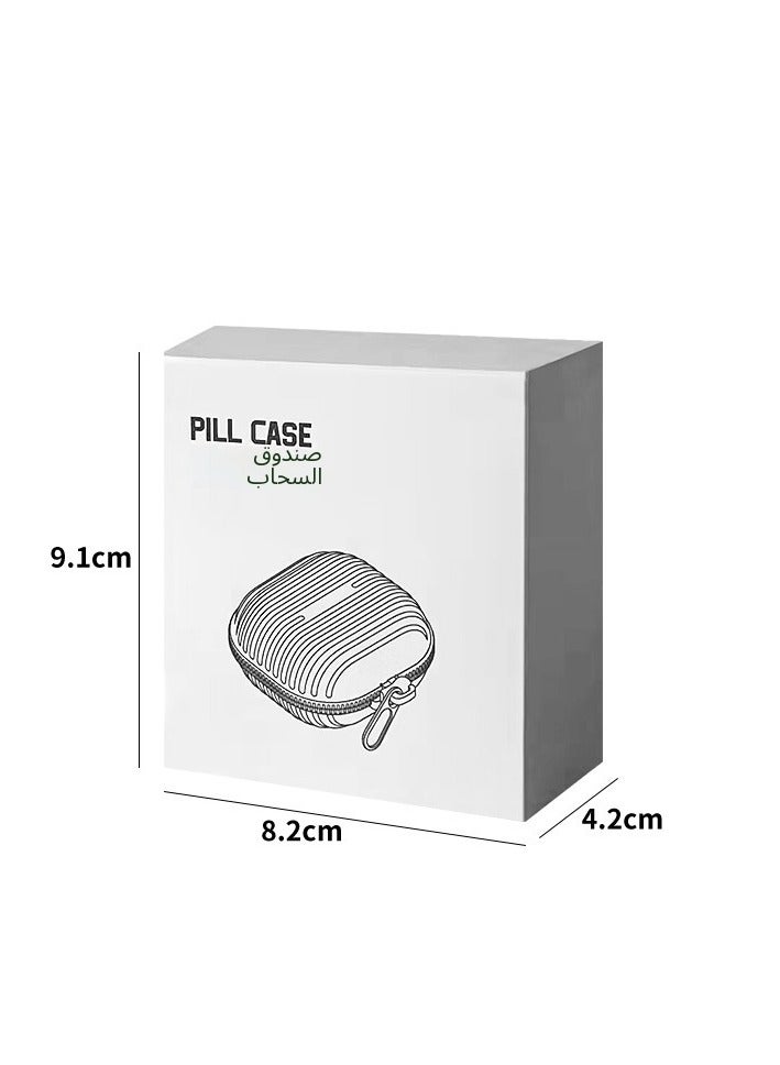 Generic RAMADAN,Small Pill Case, Travel Pill Box, Portable Pill Organizer, Pill Container for Pocket 7 Compartments, Daily Compact Travel Medicine Holder for Pills, Vitamins & Fish Oil (White)  - Image 5