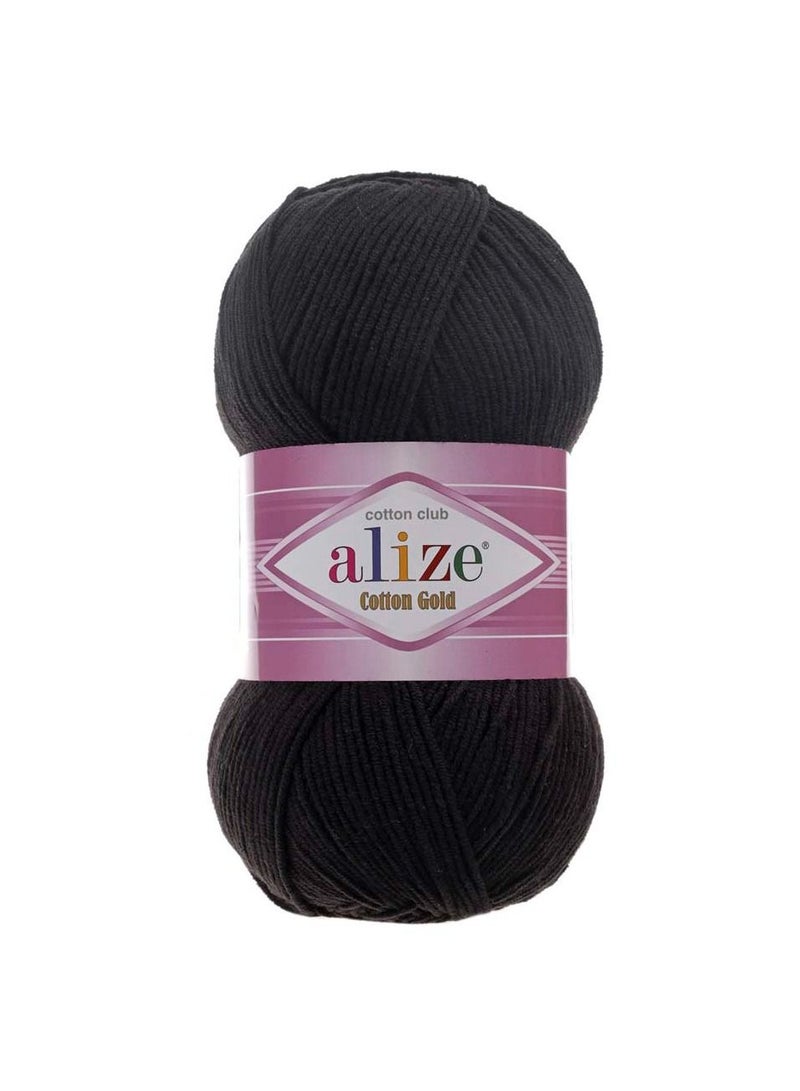 ALIZE Cotton Gold Yarn 60 Black 100g