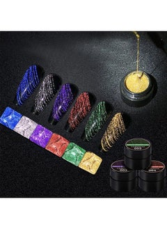 VERONNI Reflective Glitter Spider Gel 6 Colors Spider Gel For Nail Art Wire Drawing Uvled Glitter Gel Nail Polish Disco Pulling Line Silk Spider Painting Drawing Gel Salon & Diy Manicure Liner Nail Art  - Image 1