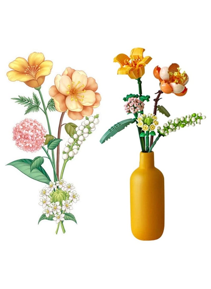 SYOSI - Flower Bouquet Building Blocks, Creativity Artificial Flowers Building Toy Set Flower Building Block Set for 6+ Kids, Gift for Children, Friends, Families (without Vase) - Image 1