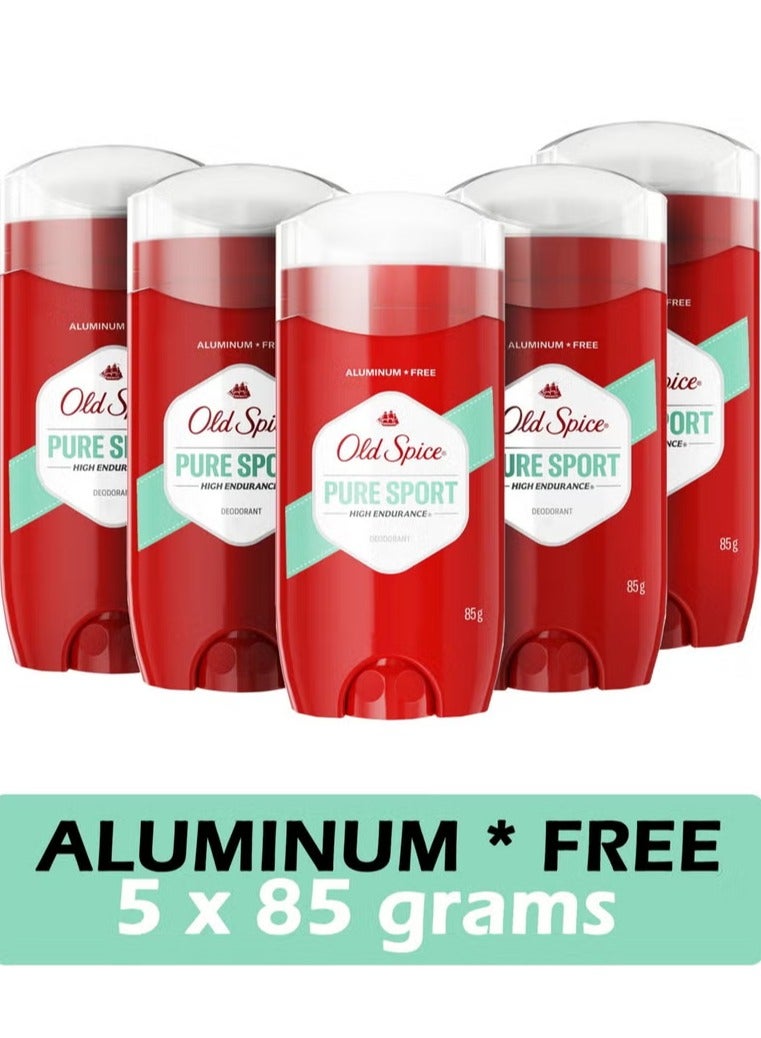 Old Spice Pure Sport Aluminum Free High Endurance Deodorant 5 x 85g  - Image 2