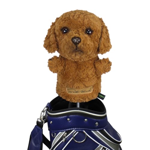 Scott Edward Poodle Golf Club Cover Fit Well for Driver Wood Golf Club, Funny Cute Animal Design Soft Functional Golf Headcover Stylish Protection for Your Clubs for Men and Women - Image 1