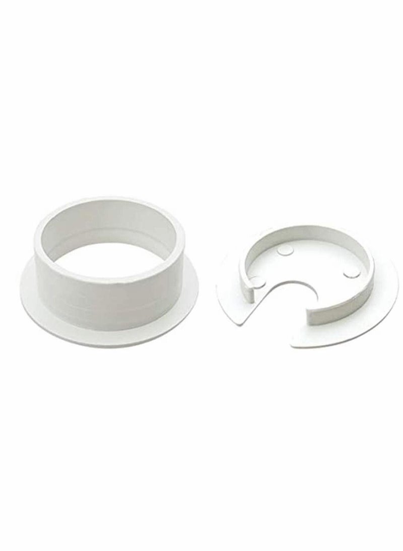 6pcs Desk Grommet 1-3/8 inch Table Plastic Wire Cord Cable Grommets Hole Cover, for Office and Home PC Desk Cable Cord Management Organizer (White) - Image 3