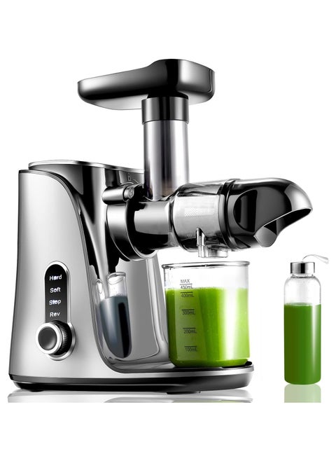 AMZCHEF Juicer Machines Slow Masticating Juicer Extractor Cold Press Juicer with Two Speed Modes LED display Easy to Clean Brush & Quiet Motor for Vegetables&Fruits