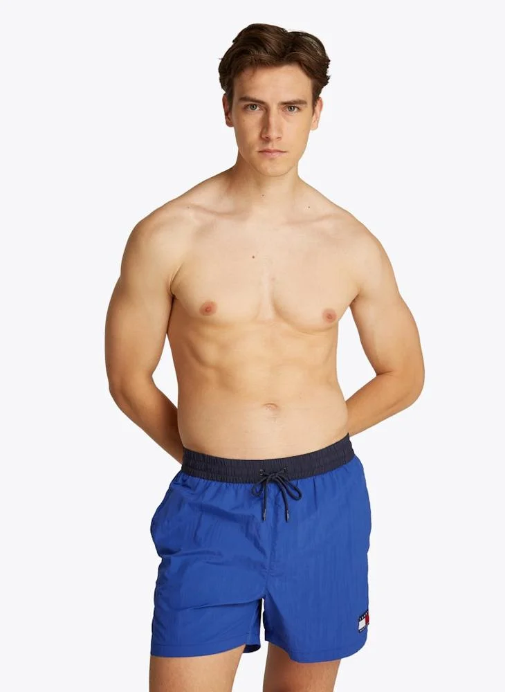 تومي هيلفيغر Logo Drawstring Swim Shorts