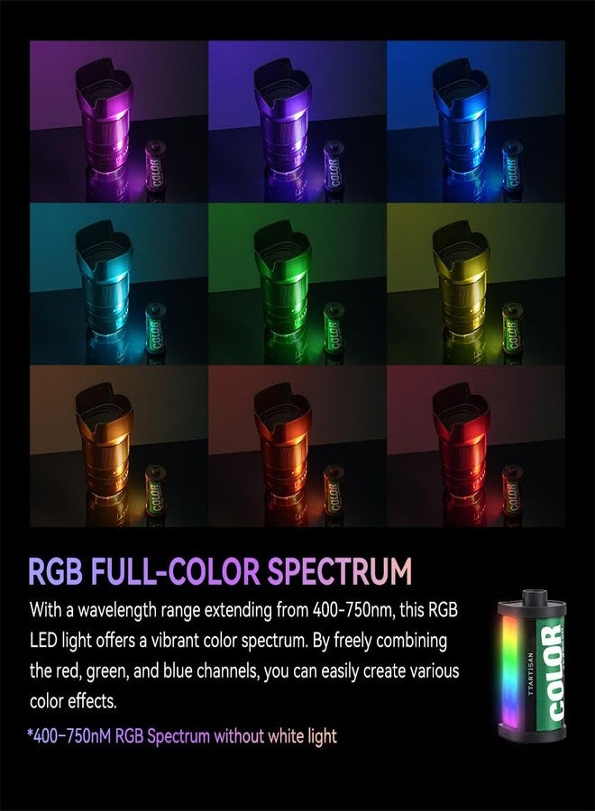 TTArtisan Full-Color RGB Ultra Mini Led Ligh for Camera Film Appearance Type-C Rechargeable Portable 1 Pack with Magnetic Mount CRI 95+ 300mAh for Photography Lighting - Image 3