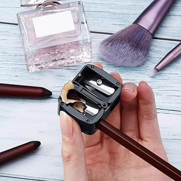 NVTEGR 4 Pcs Eyeliner Sharpener Lip Liner Sharpener 2 Holes Dual Eye Pencil Sharpener Eyebrow Pencil Sharpener for Eyebrow Pencil Eye Pencil Eye Liner Lip Line Brow Pencil - Image 5