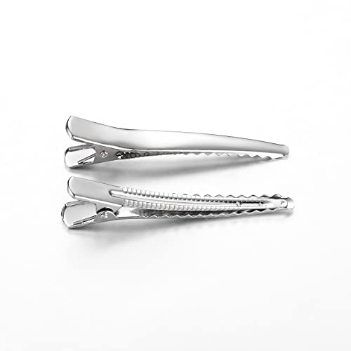 UJOY Flat Metal Single Prong Alligator Duckbills DIY Barrette Bow Hair Clips for Women (Pack of 50) 6cm - Image 4