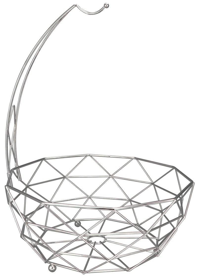 ROSYLINE Fruit basket banana hanger, removable banana hanger, home decoration (chrome) - Image 2