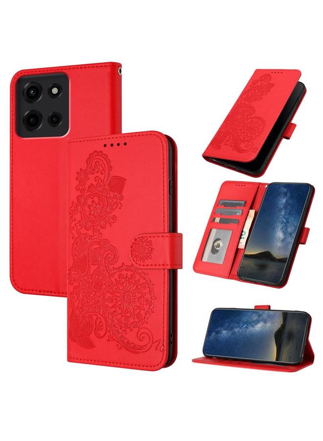 S-TOP Case For Motorola Moto G 2025 Datura Flower Embossed Flip Leather Phone Case - Image 1