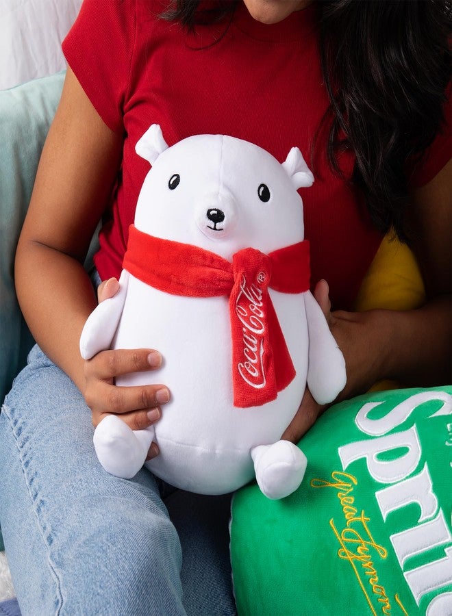 Coca-Cola 9" Polar Bear Snowball Plushies, Soft, Squishy Stuffed Animal, Great Gift for Boy, Girl, Kids & Toddlers for Christmas & Birthdays, Cuddle Pillow, Dorm Bed Décor - Image 2