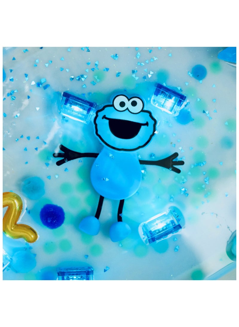Bamboo Bark - Glo Pals Sesame Street character & light up baby kids bath toys glow cubes, water play - Image 1