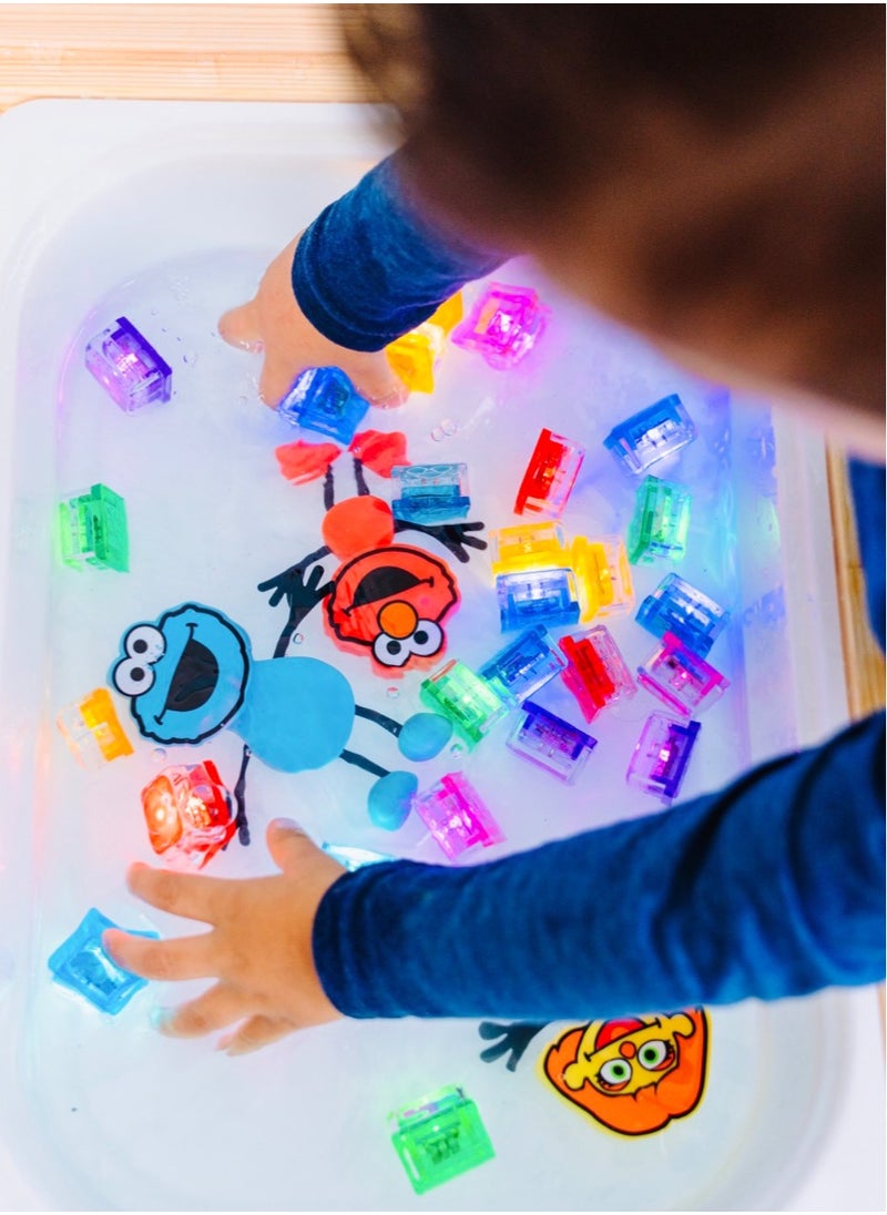 Bamboo Bark - Glo Pals Sesame Street character & light up baby kids bath toys glow cubes, water play - Image 1