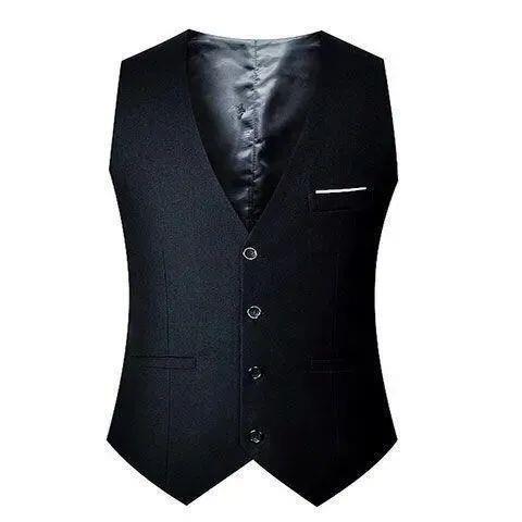 plus size New Suit Vest Mens Non-iron Mens Suit Vest Vest Suit Vest Korean Style Slim-fit Waistcoat Black Vest