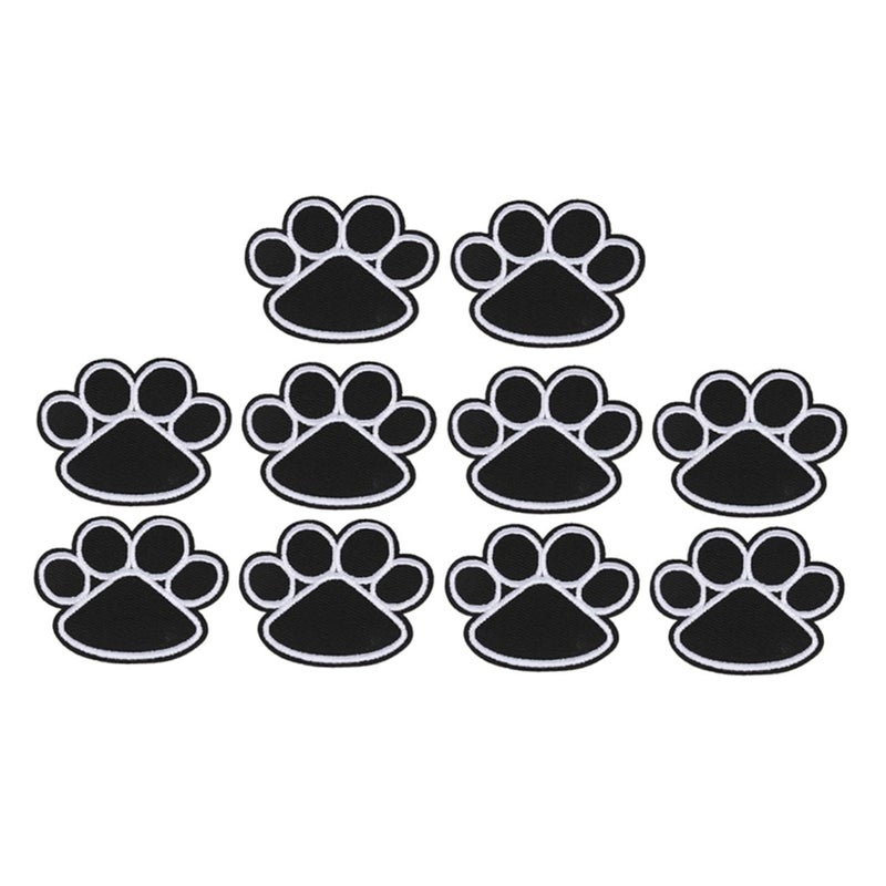 Self Adhesive Dog Paw Print Appliques For Clothing Bags Crafts 10pcs - Image 2