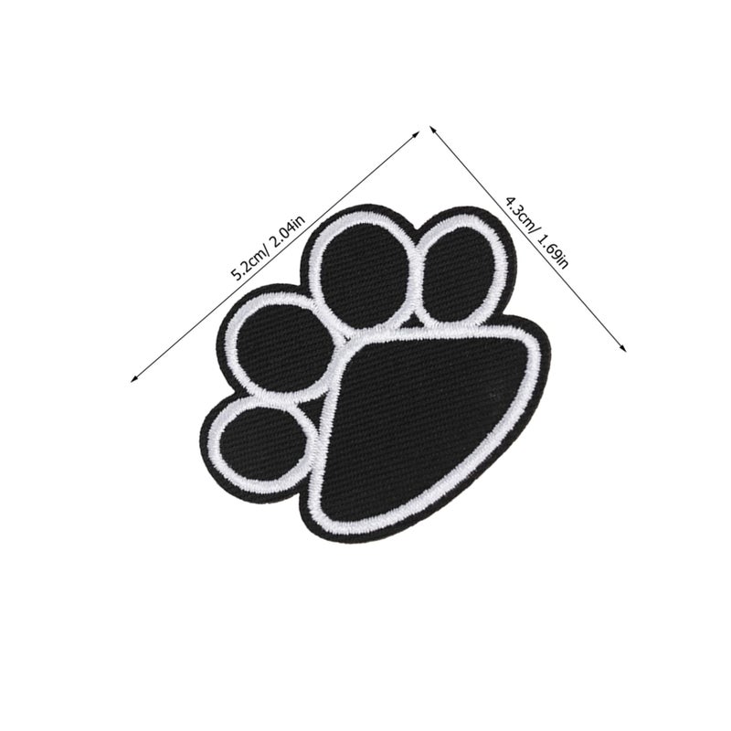 Self Adhesive Dog Paw Print Appliques For Clothing Bags Crafts 10pcs - Image 3