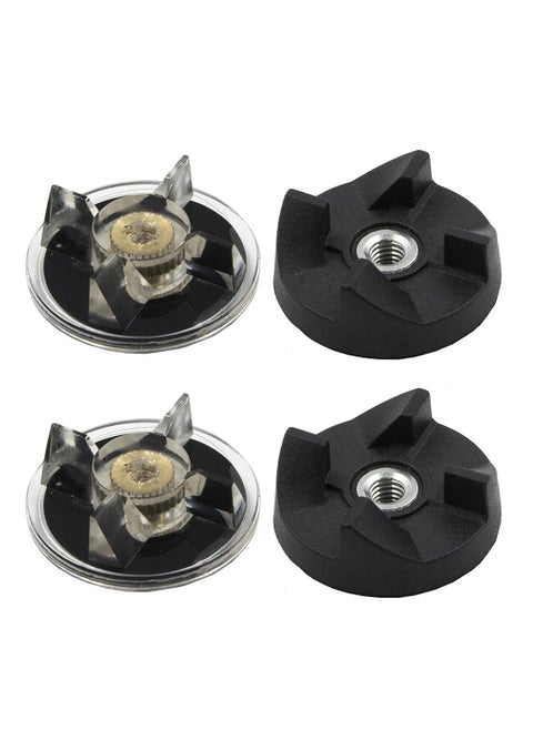 2 Pair Blender Replacement Part Base Gear and Blade Gear, for Magic Bullet Blender MB1001 250W