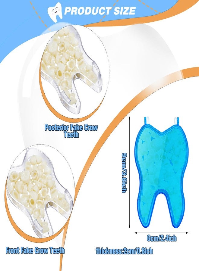 Treela 200 Pcs Fake Teeth for Missing Teeth Replacement Repair Kit Tooth Veneer Crown Replacement it Yourself Front Dental Veneer with Thermal Beads for Holiday Cosplay - Image 2