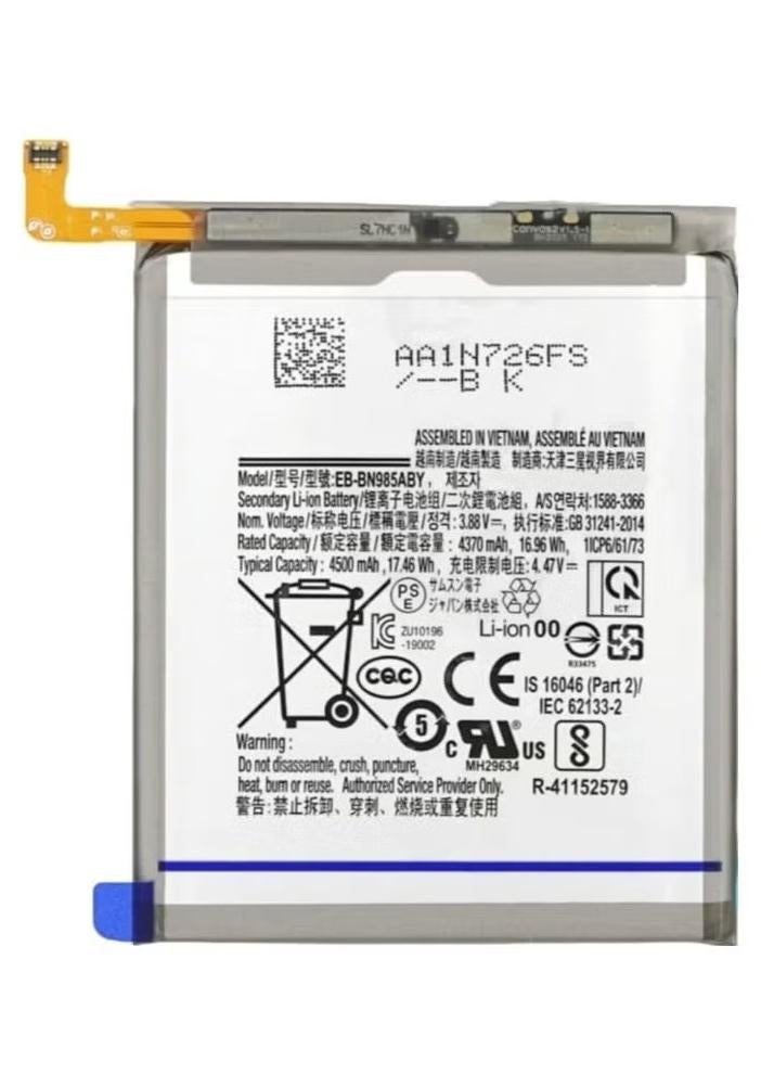 TIGER Original High-Quality Replacement Battery for Samsung Galaxy Note 20 Ultra – 4500mAh Li-ion EB-BN986ABU Cell for Extended Performance, Reliable Power, Safe Charging, and Long-Term Use, Genuine Battery for Samsung Note 20 Ultra - Image 1