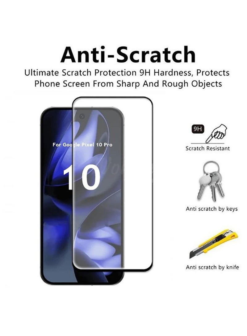 2 in 1 for Google Pixel 10 Screen Protector + 1 Pack Pixel 10 Camera Lens Tempered Glass Protector.9H Hardness. Support Fingerprint Unlock,Bubble-Free. Easy Installation - Image 5