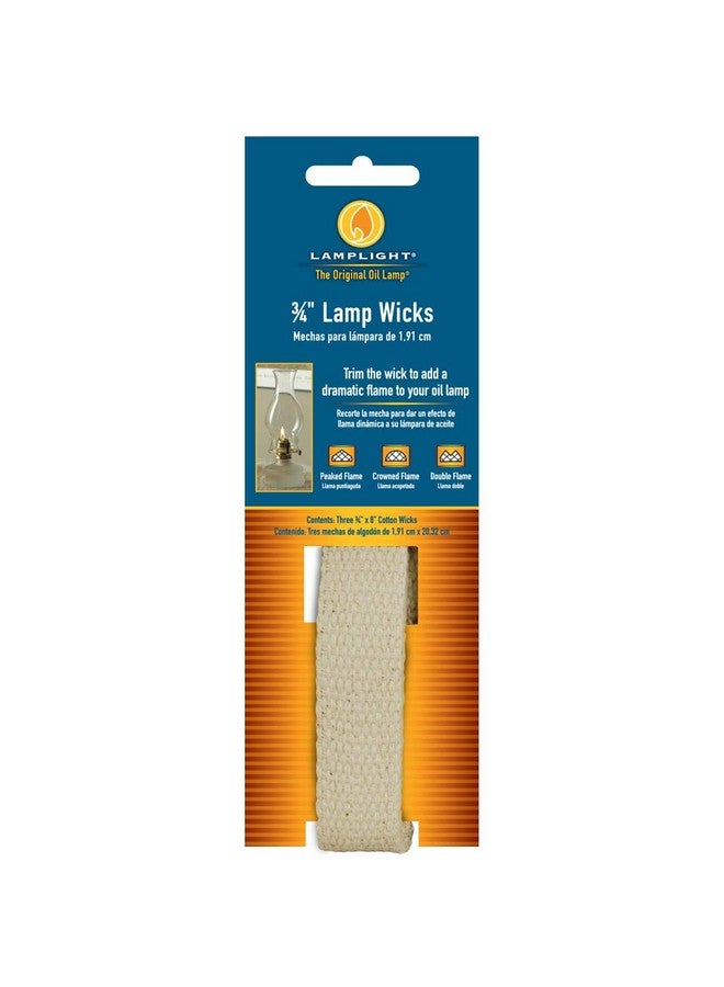 Replacement Cotton Flat Wick 3/4 3 Count (Pack Of 1)White