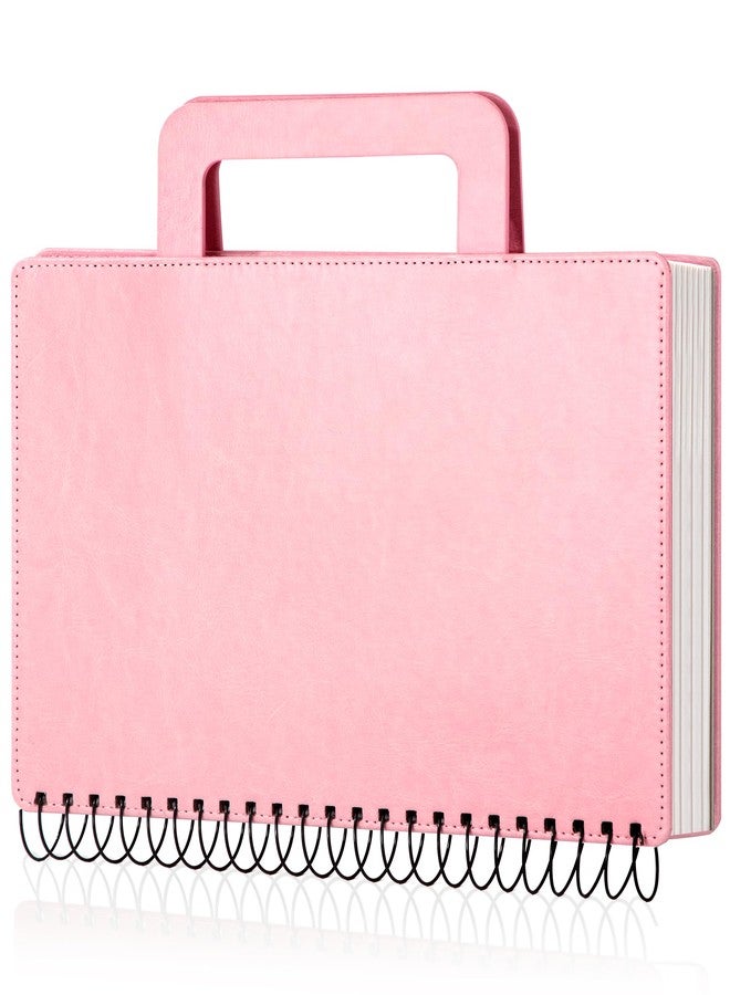 Flying Eagle Large Sketchbook for Drawing 9"X 12" Portable Travel Spiral Bound Sketch Book with Pocket(98lb/160gsm) Hardcover Drawing Pad for Adults Watercolor Mixed Media Paper, 60 Sheets Pink - Image 1