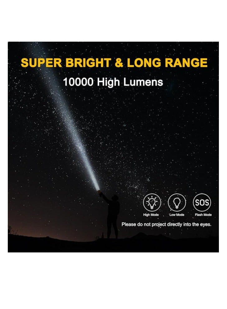Powerful Rechargeable LED Flashlight 🔦 | Multi-Functional Handheld Work Light with Adjustable 180° Rotating Head, USB Type-C Fast Charging, 6 Light Modes, COB Backlight, IPX5 Waterproof | Long-Last - Image 3