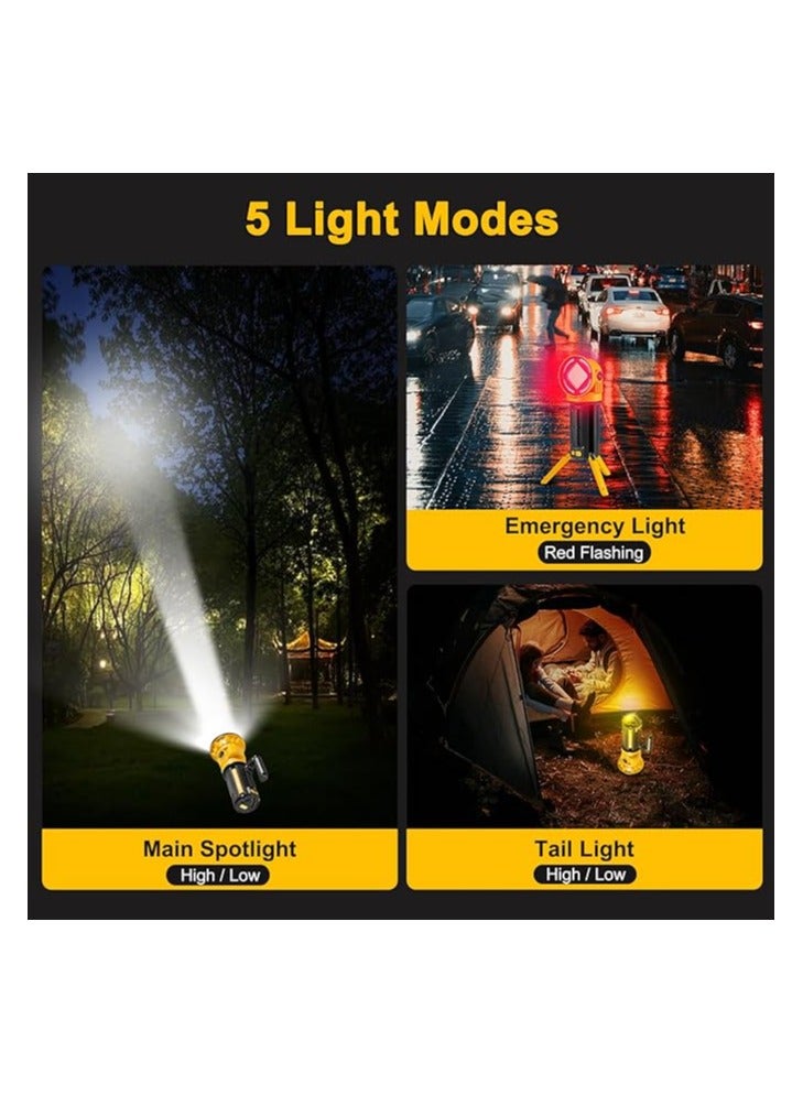Powerful Rechargeable LED Flashlight 🔦 | Multi-Functional Handheld Work Light with Adjustable 180° Rotating Head, USB Type-C Fast Charging, 6 Light Modes, COB Backlight, IPX5 Waterproof | Long-Last - Image 5