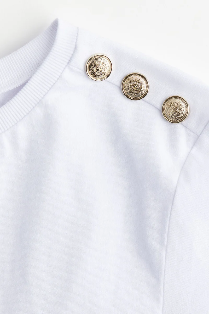 H&M Button-Detail T-Shirt