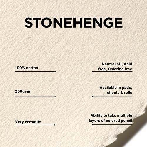 Legion Stonehenge Drawing Paper Pad - 9" x 12", Warm White, 15 Sheets - Image 3