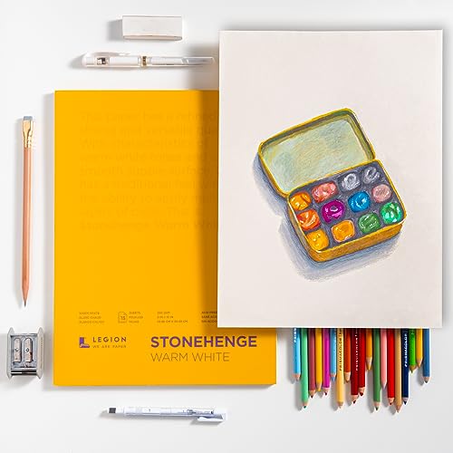 Legion Stonehenge Drawing Paper Pad - 9" x 12", Warm White, 15 Sheets - Image 4