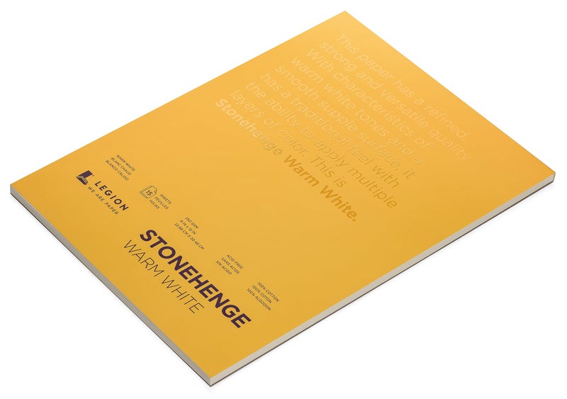Legion Stonehenge Drawing Paper Pad - 9" x 12", Warm White, 15 Sheets - Image 2
