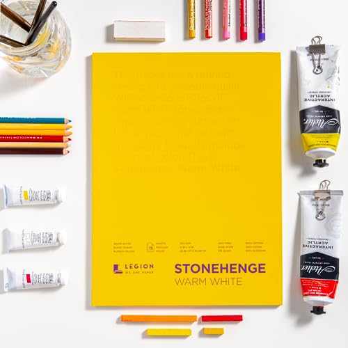 Legion Stonehenge Drawing Paper Pad - 9" x 12", Warm White, 15 Sheets - Image 5
