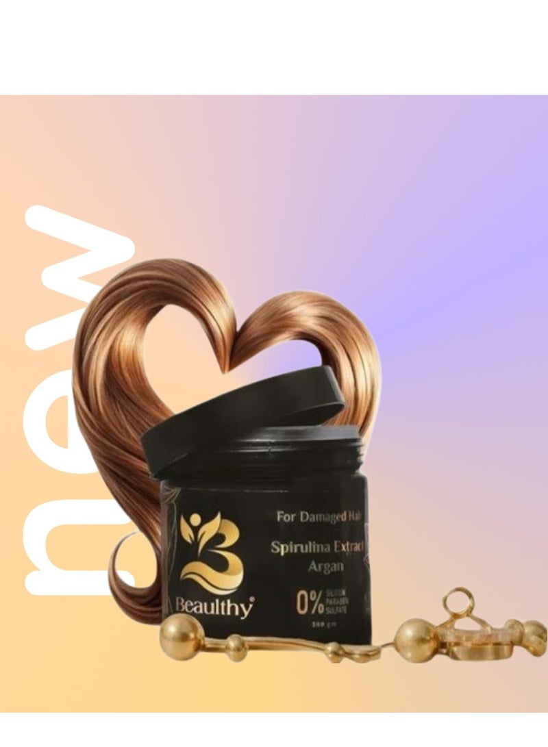 Beaulthy Nourish & Shine: Spirulina & Argan Hair Cream – 500gm - Image 5