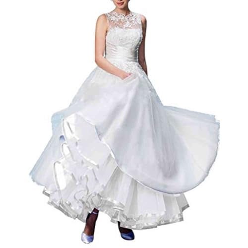 Kumeng Women's Ankle Length Petticoats Long Plus Size Wedding Slips Crinoline Underskirt for Prom Evening Wedding Dress - Image 3