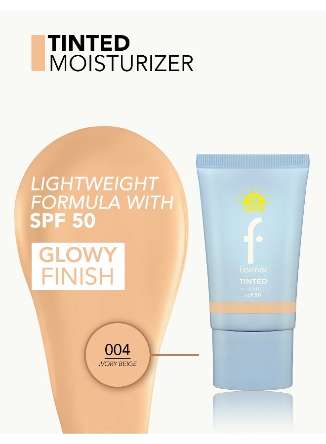 flormar Tinted Moisturizer – 004 Ivory Beige – Lightweight Skin Tint, Hydrating Feel, Sheer-to-Light Coverage, Natural Fresh Finish 004 Ivory Beige - Image 3