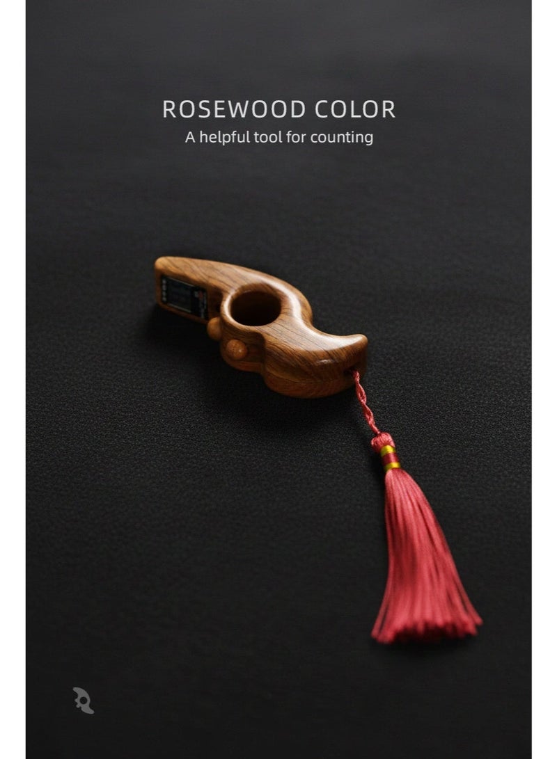 Digital Tasbih Finger Counter with LED Display – Islamic Electronic Tasbeeh for Ramadan, Umrah & Hajj, Elegant Wood Color - Image 2