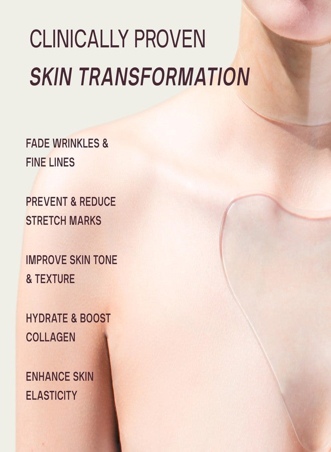 Dermaclara Silicone Chest Wrinkle Patch - Silicone Chest Patches for Wrinkles, Reusable Overnight Scar Treatment for Pregnancy, Stretch Marks, Skin Repair, Up to 30 Uses - 1 Decollete Pad - Image 2