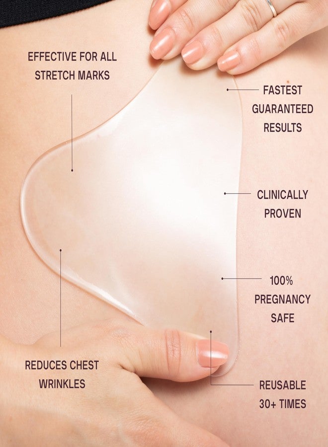 Dermaclara Silicone Chest Wrinkle Patch - Silicone Chest Patches for Wrinkles, Reusable Overnight Scar Treatment for Pregnancy, Stretch Marks, Skin Repair, Up to 30 Uses - 1 Decollete Pad - Image 5