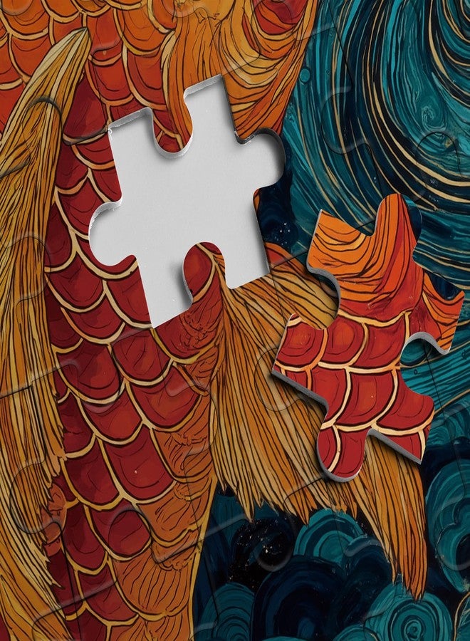 BBOLDIN Vintage Koi Wave Puzzles for Adults 1000 Pieces Nature, Cute Fish Animal Art Jigsaw Puzzles, Impossible Hard Difficult Challenging Puzzle - Image 4